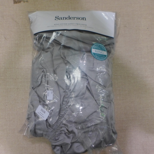 3326 - Sanderson Kingsize Fitted Sheet - 300Tc, Multy Floor Runner  (324-327,330) *This lot is subject to v... 