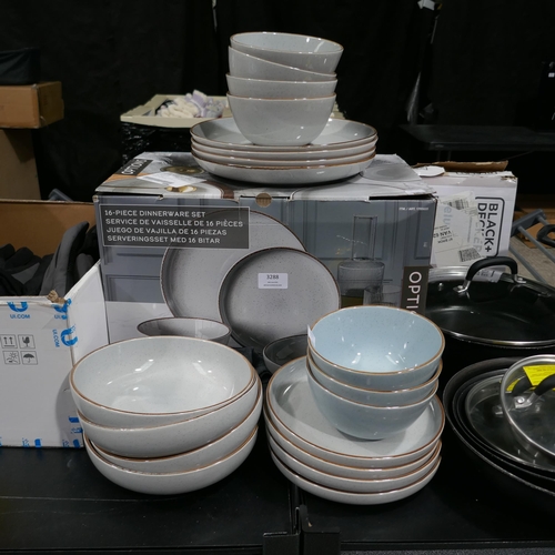 3288 - Options Stoneware set (324-333) *This lot is subject to vat