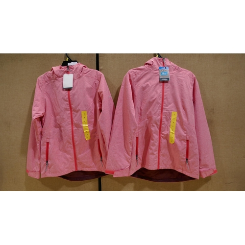 3311 - 2 Columbia ladies bright geranium jackets - size S  *This lot is subject to VAT