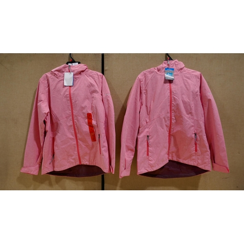 3312 - 2 Columbia ladies bright geranium jackets - size M  *This lot is subject to VAT