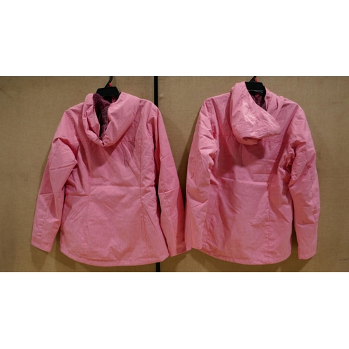 3312 - 2 Columbia ladies bright geranium jackets - size M  *This lot is subject to VAT