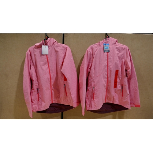 3313 - 2 Columbia ladies bright geranium jackets - size M  *This lot is subject to VAT