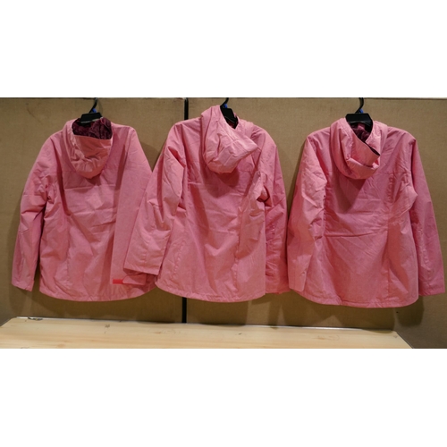 3314 - 3 Columbia ladies bright geranium jackets - size L   *This lot is subject to VAT