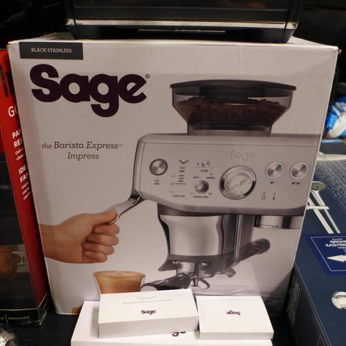 3334 - Sage Barista Impress Express Coffee Machine -  Ses876Bst4Guk1, Original RRP £539.99 + vat (324-174) ... 