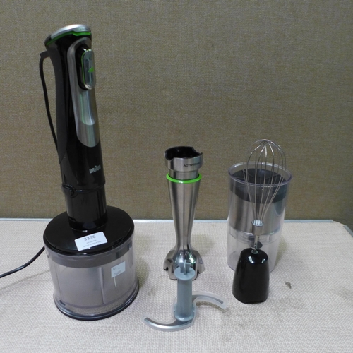 3336 - Braun Hand Blender - Model Mq9138Xi       (324-185) *This lot is subject to vat