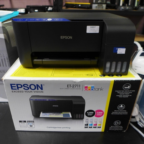 3357 - Epson Ecotank Et-2711 Printer , Original RRP £129.99 + vat (324-243) *This lot is subject to vat