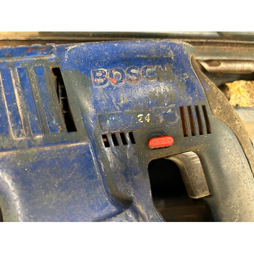 2009 - 2 cased power tools - Bosch 1581.0, 520W, 110V jigsaw and a Bosch GBH 24V SDS drill