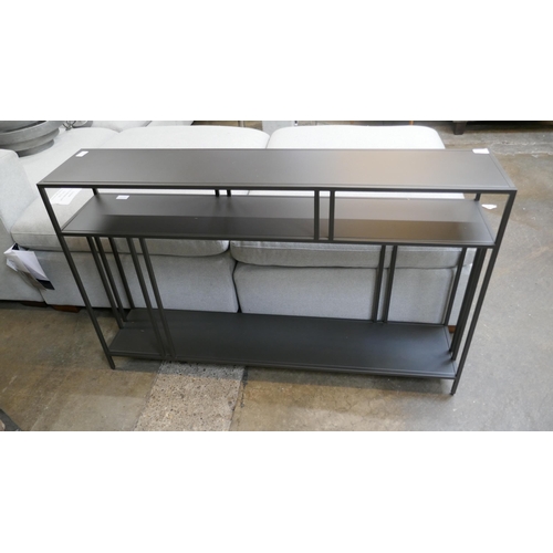 1401 - A black steel console table