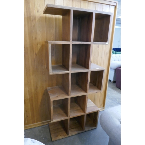 1453 - A hardwood cube shelving unit  *This lot is subject to VAT