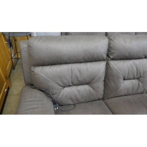 1474 - Justin Brown 3 Seater Power Recliner sofa Original RRP £833.33 + vat (4204-2) *This lot is subject t... 