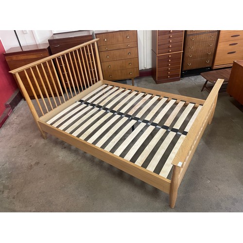 1 - An Ercol oak double bed