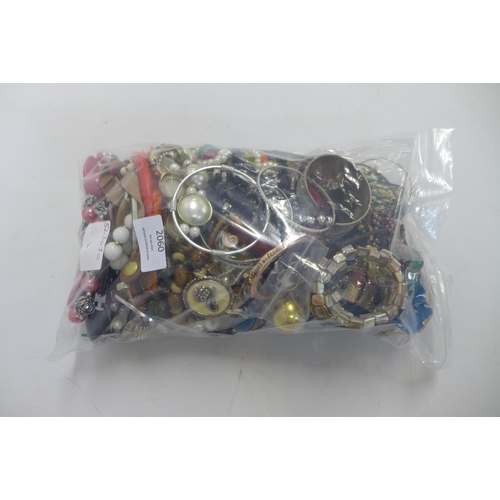 2060 - 2 bags of costume jewellery