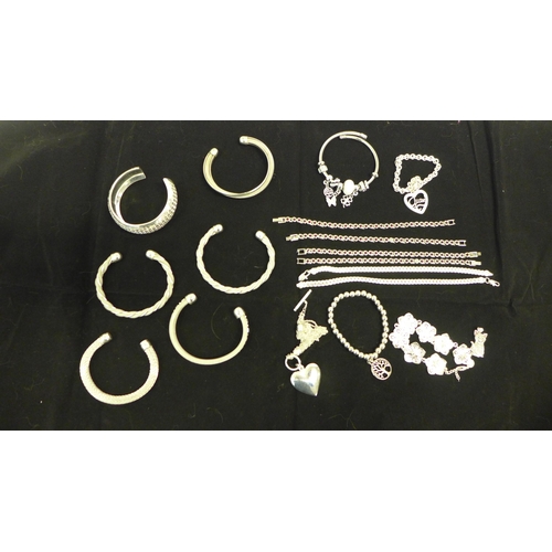 2063 - A quantity of assorted silver-tone jewellery, some marked 925