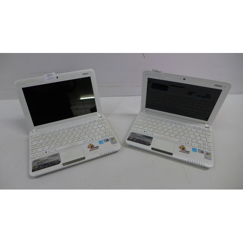 2079 - 2 MSI MS-NO14 Notebook laptops - both with chargers