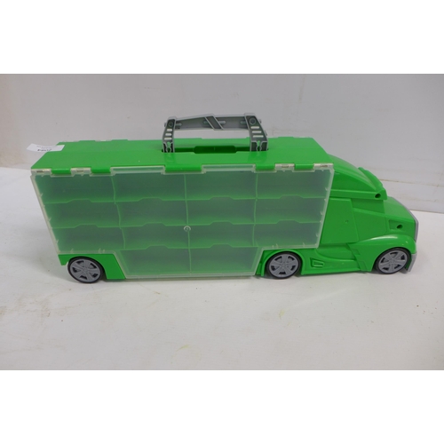 2084 - 3 car transporter toys including 34 collectable toy cars