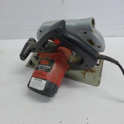 2023 - 2 Power Devil power tools - a PDW5013 chop saw and a PDW5008/16 circular saw