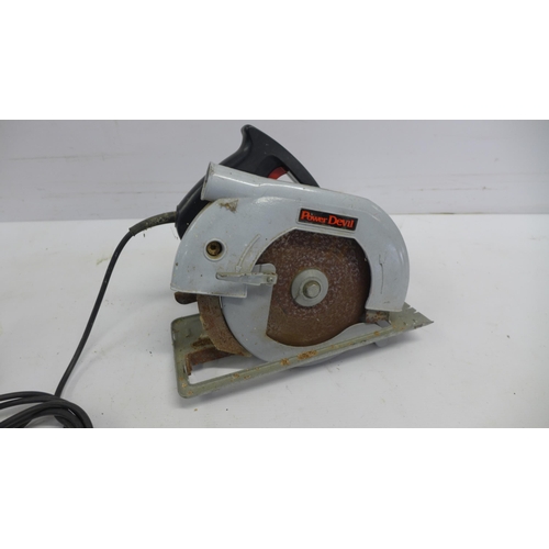 2023 - 2 Power Devil power tools - a PDW5013 chop saw and a PDW5008/16 circular saw