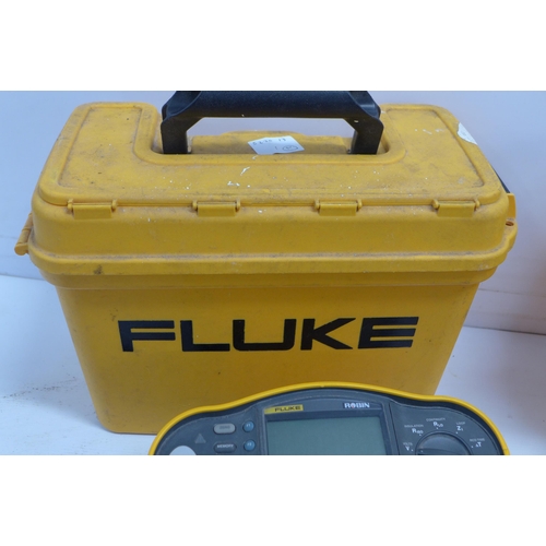 2027 - 2 Fluke tool boxes with various items inside including: a Fluke 6200 appliance tester, a Fluke 1653 ... 