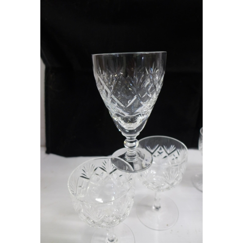 2036 - A box of crystal glass champagne glasses