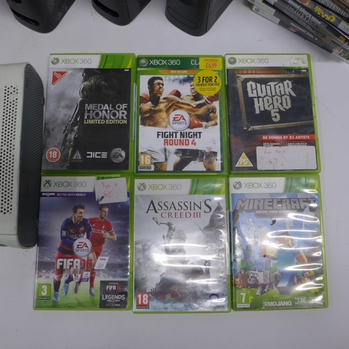 2076 - 7 XBOX 360 consoles (2 with 120gb HDD and 1 with 60gb HDD), an XBOX 360S console, an assortment of p... 