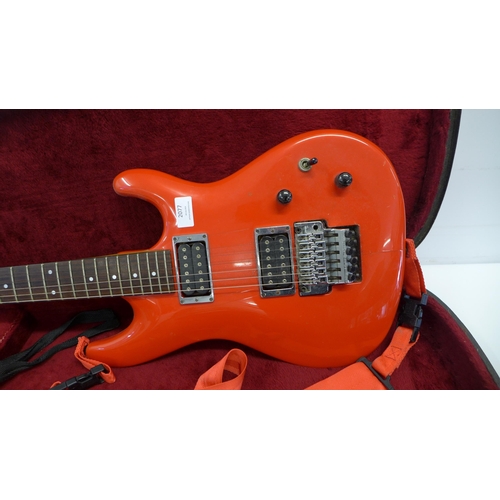 2077 - An Ibanez JS Series Joe Satriani signature candy apple red 6 string electric guitar (serial no. J001... 