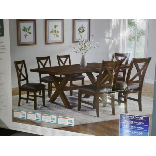 1418 - Lakemont 7 piece Dining Set Solid Wood dining Table & Chairs, Original RRP £583.33 + vat. factory se... 