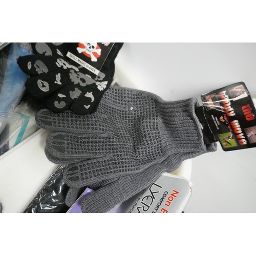 2251 - Two boxes of assorted children's hats gloves and scarfs in assorted sizes and styles including a qua... 