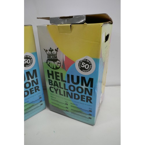 2253 - 2 Helium King 9”helium balloon cylinders