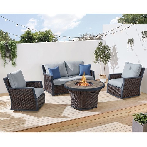 1440 - Ove Decors Barcelona 4 piece Deep Seating Set, Original RRP £1916.66 + vat - dent on table top (4205... 