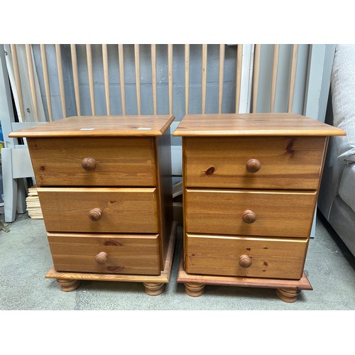 1491 - A pair of pine bedside chests *This lot is subject to vat