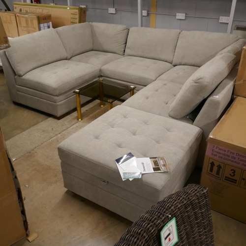 1303 - Tisdale 6 piece Sofa Beige Zipback , Original RRP £1249.99 + vat (4206-11) *This lot is subject to v... 