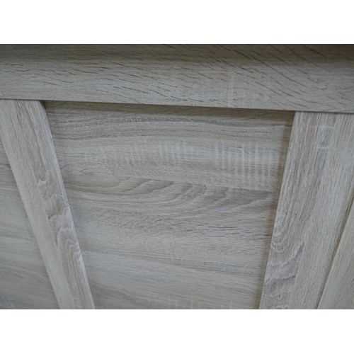 1380 - An ash effect king size bed frame *This lot is subject to vat