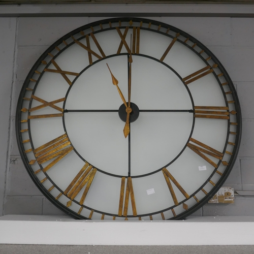 1417 - An extra large illuminated Westminster wall clock