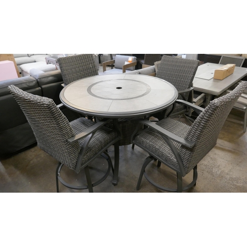 1450 - Sunvilla Indigo 5 piece Woven Bar Height Dining Set, Original RRP £1166.66 + vat - loose grouting (4... 