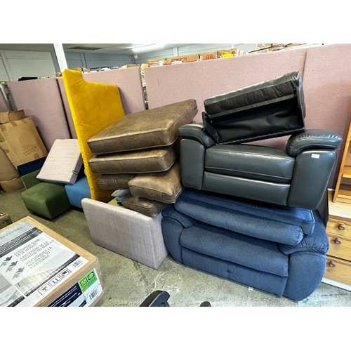 1551 - A quantity of sofa sections and parts