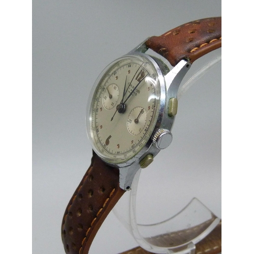 1053 - A gentleman's 1950's Orator chronograph wristwatch