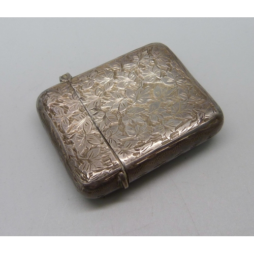 1072 - A silver vesta case, P&S, Birmingham, 1897, 26g