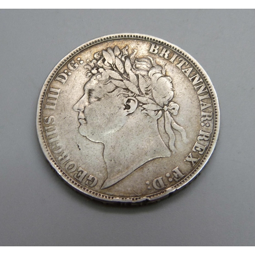 1083 - A George IIII 1822 crown, 27.8g, edge worn