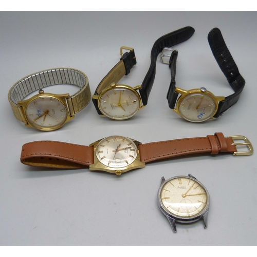 1101 - Five wristwatches including Ingersoll and Sekonda