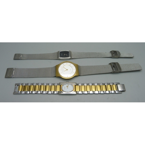 1117 - Three Skagen wristwatches