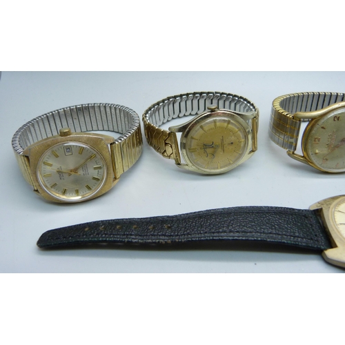 1136 - Five wristwatches including Montine and Mudu