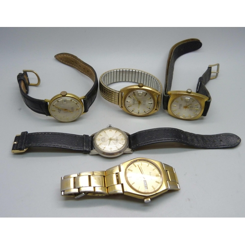 1137 - Five wristwatches including Rotary and Accurist