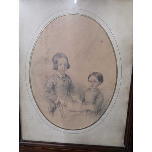 285 - A pair of French school portraits, oil on canvas, unframed together with family and Chateau history ... 