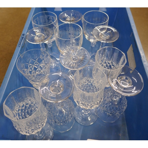 1157 - A collection of crystal including two decanters, part sets of glasses, vases, etc. **PLEASE NOTE THI... 