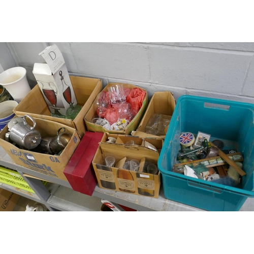 1167 - A large quantity of glassware, metalware, etc. **PLEASE NOTE THIS LOT IS NOT ELIGIBLE FOR IN-HOUSE P... 