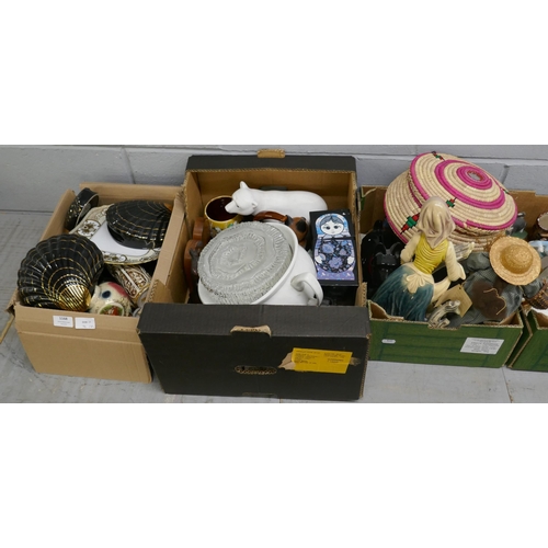 1168 - Seven boxes of assorted china, etc.**PLEASE NOTE THIS LOT IS NOT ELIGIBLE FOR IN-HOUSE POSTING AND P... 