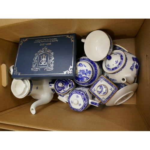 1184 - Two boxes of Ringtons blue and white china **PLEASE NOTE THIS LOT IS NOT ELIGIBLE FOR IN-HOUSE POSTI... 