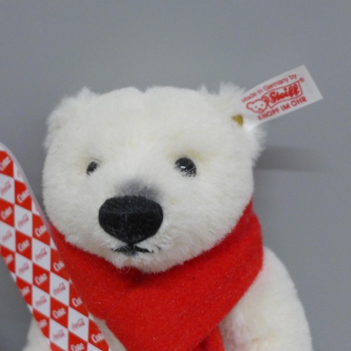 604 - Two Steiff limited edition teddy bears, 1929 replica and Coca-Cola polar bear, both boxed