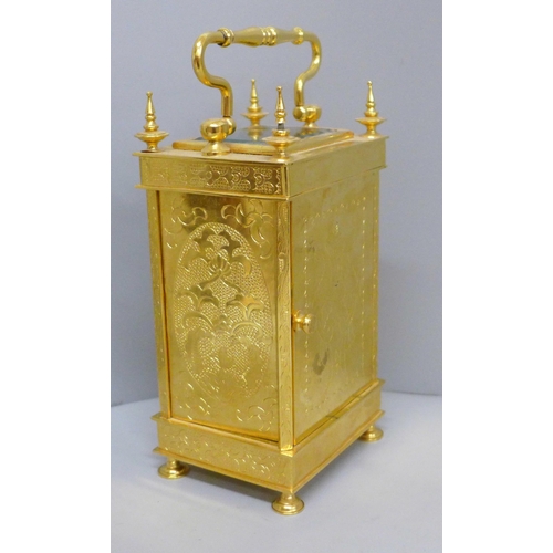 626 - A modern repeating carriage clock, M.D. Ger