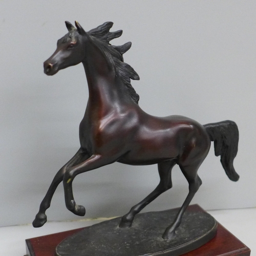 636 - A Franklin Mint The Origins of Champions, Darley Arabian, in bronze, by Gill Parker